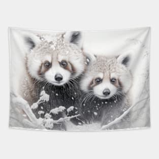 Red Panda Animal Discovery Wild Nature Ink Sketch Style Tapestry