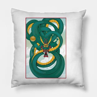 Golden Dragon Pillow