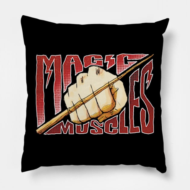 Mashle Magic and Muscles Mash Fist x Wand Cool Streetwear Red Graffiti with White Outline Pillow by Animangapoi