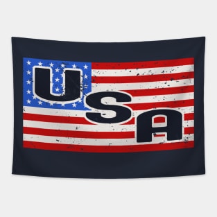 Vintage USA American Flag Tapestry