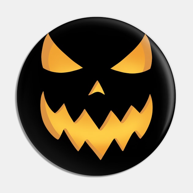 Grinning Jack O Lantern Face Pin by Lady Lilac