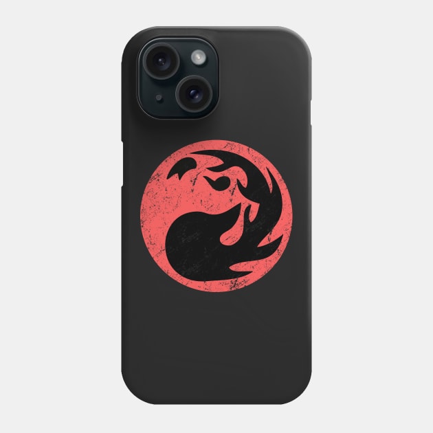 Red Mana Magic The Gathering Vintage Phone Case by KrateMilk