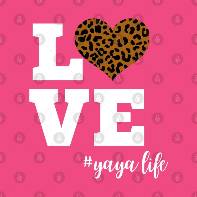 Love Yaya Life Leopard Print Heart by Hello Sunshine