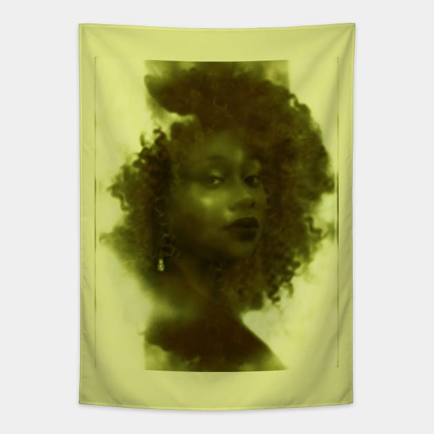 Very beautiful, mystic, soft, black woman. Soft. Tapestry by 234TeeUser234