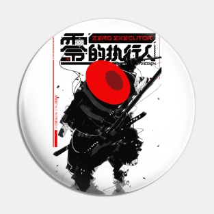 Japanese Samurai Cyberpunk Futurist Style Pin