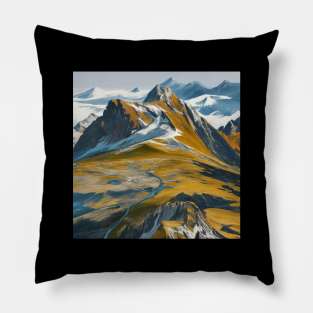 Mountain Vintage Since Established Rock Outdoor Pillow