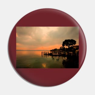 Super Silhouetted Sirmione sunset Pin