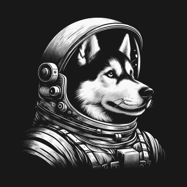 Siberian Huskies Space Dogs Chronicles, Stylish Statement Tee Extravaganza by Northground