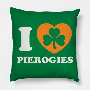 St Patricks Day Polish Pierogies Pierogi Irish Shamrock Pillow