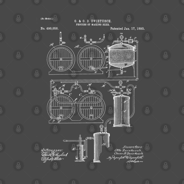 Brewery Patent - Beer Art - Antique by patentpress