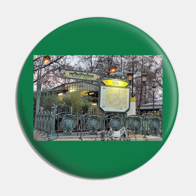 Paris Cite Metro Pin by BlackBeret