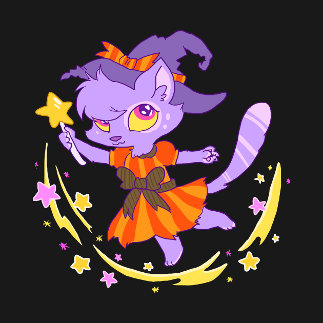 Halloween Kitty Magician by sky665