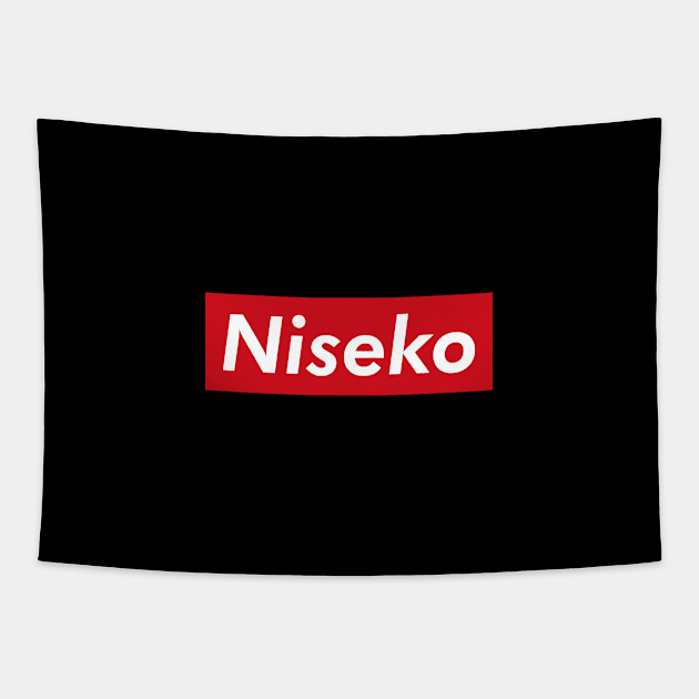 Niseko Ski Resort | Japow, Japan Hokkaido Snowboard Decal Tapestry by PawaPotto