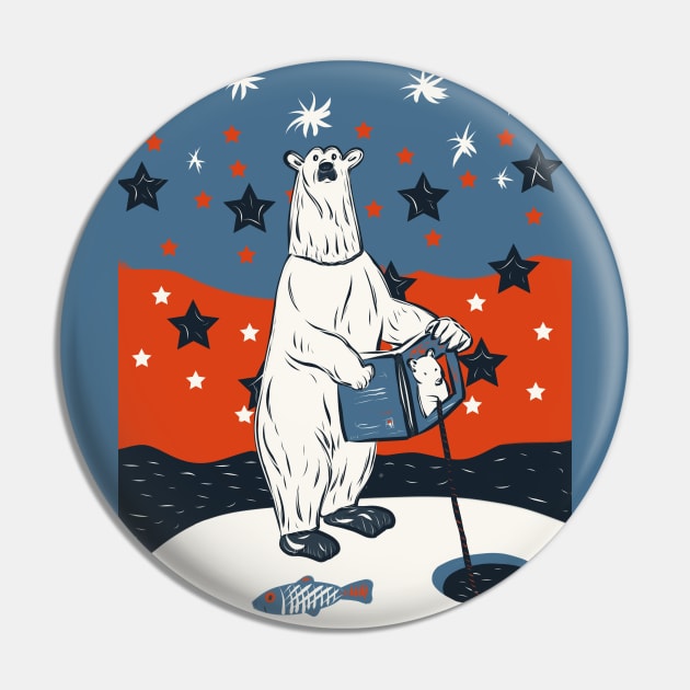 Funny polar bear fishing and reading on the floe Pin by Mimie20