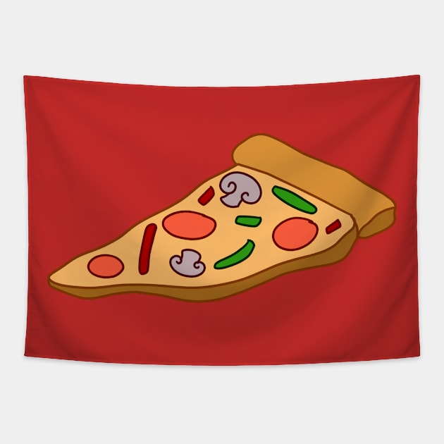 Mushroom Pizza Slice Tapestry by saradaboru