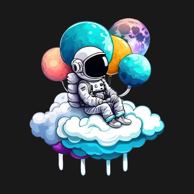 Astronaut on Clouds by Teeium