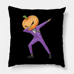 Dabbing Jack o Lantern Halloween Pillow