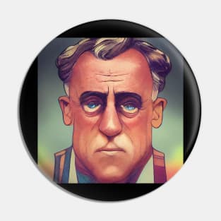 Franklin D. Roosevelt Portrait | American President | Comics style Pin