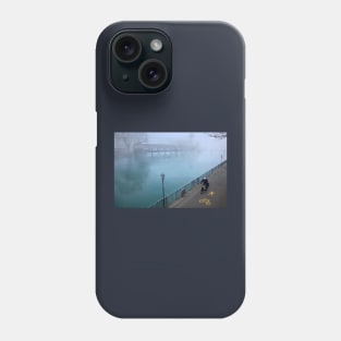 Cycling by the river Phone Case