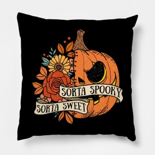 "Sorta Spooky Sorta Sweet" Pumpkin Pillow