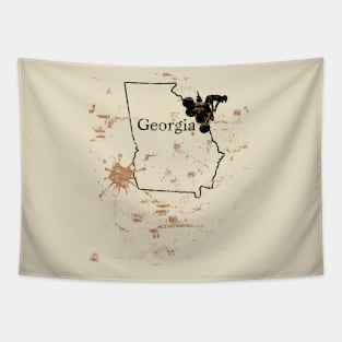 Georgia Off Road ATV Mud State Map Tapestry