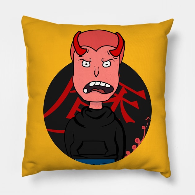 Demon boy Pillow by JHFANART