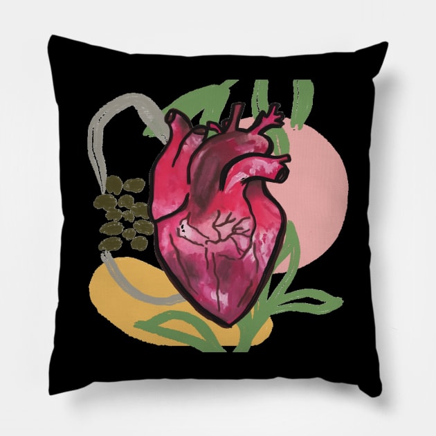 Have you ever seen my heart? Pillow by Art by Ergate