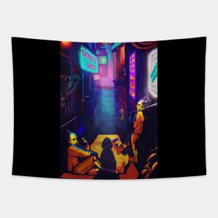 Monster town Tapestry