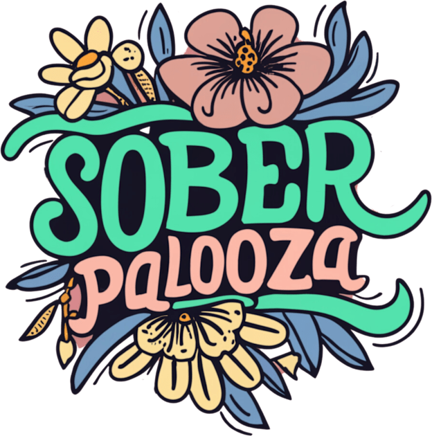 Sober Palooza Floral Kids T-Shirt by SOS@ddicted