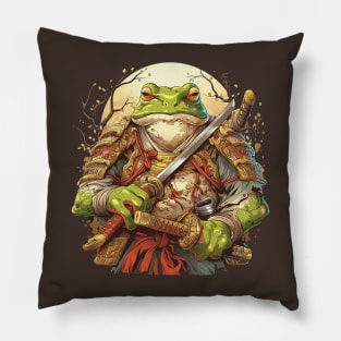 samurai frog Pillow