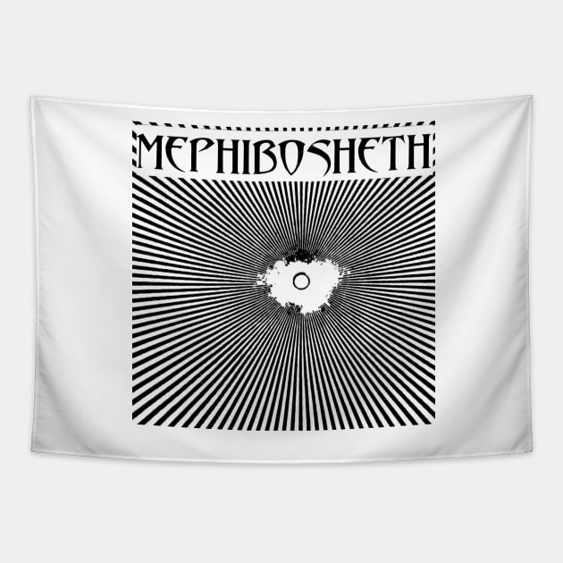 Meshuggah Album Cover Parody Mephibosheth Metal Logo Tapestry by thecamphillips
