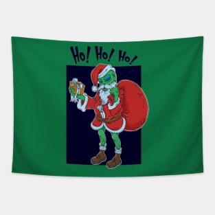 Alien Santa Claus Ho! Ho! Ho! Tapestry