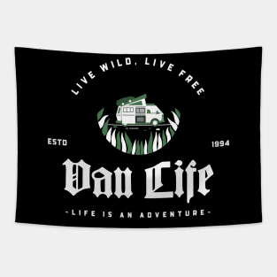 Live Wild, Live Free - Van Life Tapestry