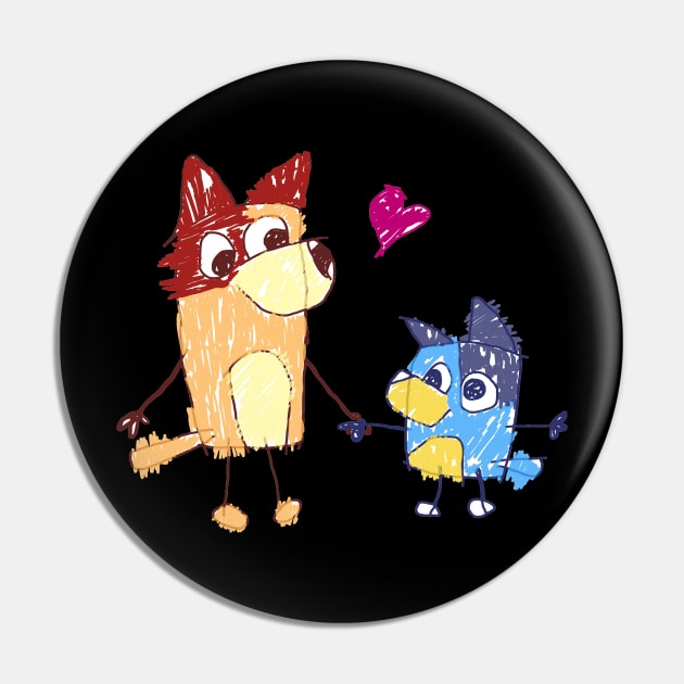 Bluey´s drawing Pin by KadyBeam