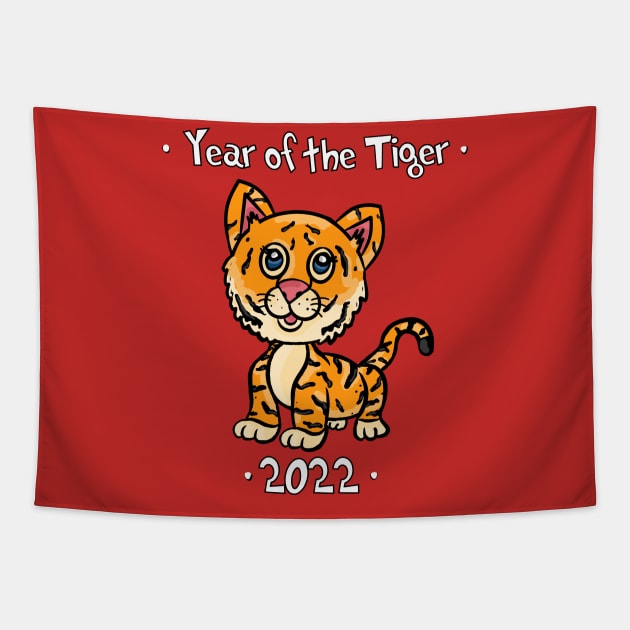 Year of the Tiger 2022 Tapestry by RoserinArt