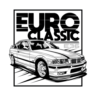 Classic Euro Car M3 E36 T-Shirt