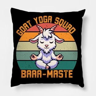 Baamaste goat yoga squad Pillow