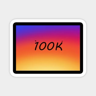 100K followers instagram Magnet