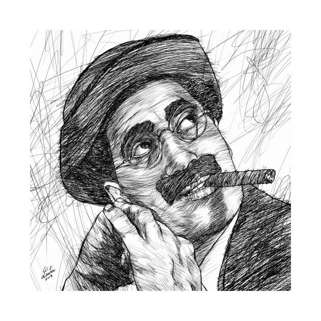 GROUCHO MARX ink portrait .3 by lautir