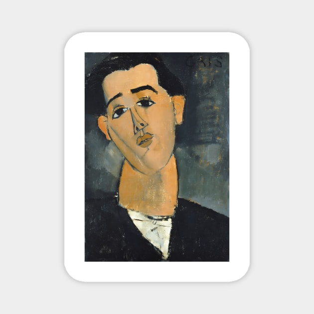 Amedeo Modigliani - Portrait Of Juan Gris Magnet by jandesky