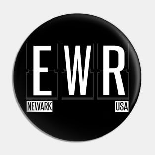 EWR - Newark NJ Airport Code Souvenir or Gift Shirt Pin