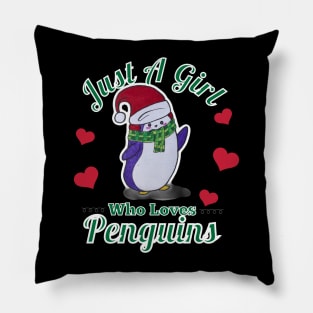 Just A Girl Who Loves Penguins Pillow