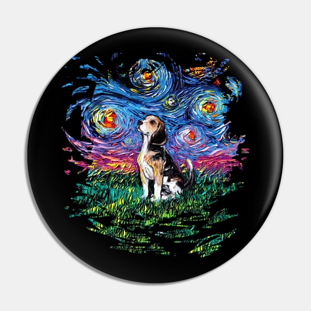 Beagle Night (version 2) Pin by sagittariusgallery