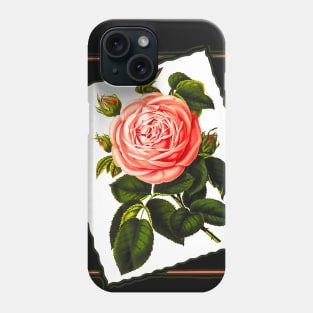 pink rose in the frame Phone Case