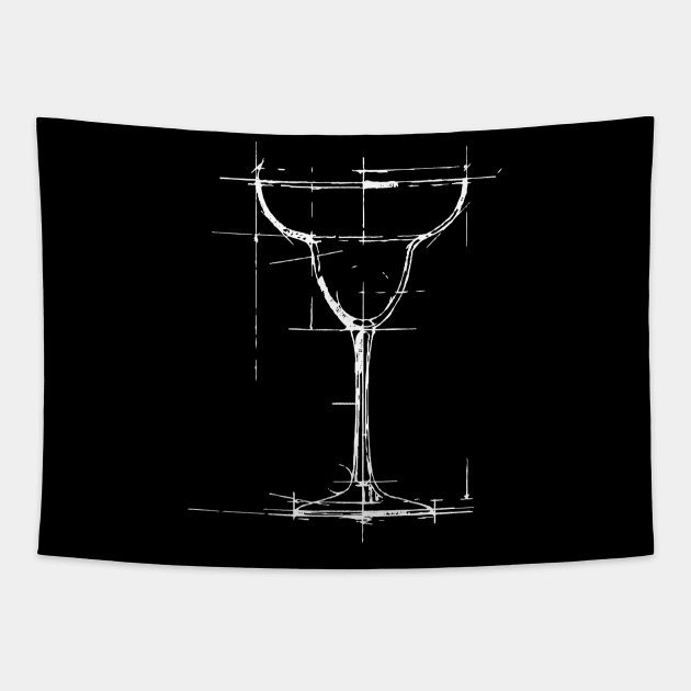 margarita glass Tapestry by Lamink