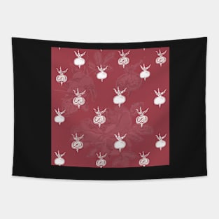 Rosehip Fruits Pattern Wild Rose Tapestry