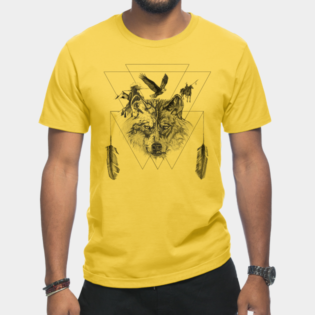 Discover THE SPIRIT OF THE WOLF - Tattoo Design - T-Shirt