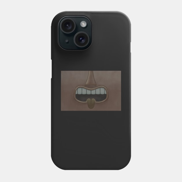 Umber Tiki Tongue Mask! Phone Case by ErinKantBarnard