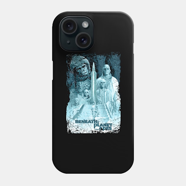 Exploring the Abyss Journey Beneath The Planet Of The Apes Phone Case by Skateboarding Flaming Skeleton