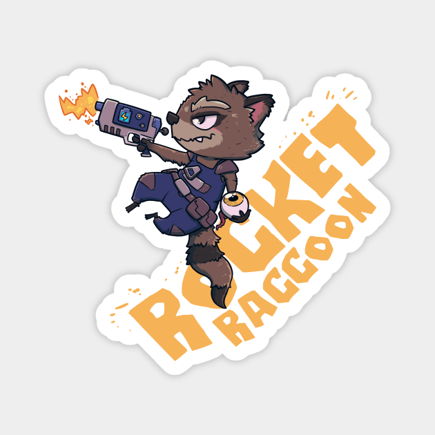 Rocket Raccoon Magnet by Susto